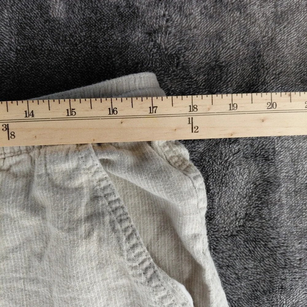 Island Republic Mens Linen Blend Pinstripe Drawstring Shorts Beige White‎ Large